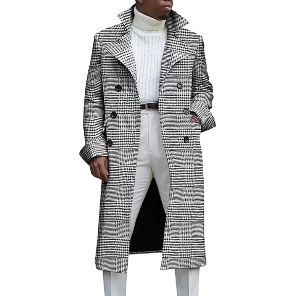 Unisex Herringbone Trench Coat 🧥🎬